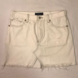 Lucky Distressed Denim Skirt
